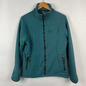 Kaemp 8848?Mountain Equipments Full?Zip Fleece Sweater Teal Blue Large